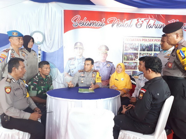 Operasi Lilin Siak 2017, Wakapolresta Cek Kesiap Siaga Pos Pam